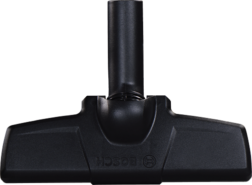 Tête d'aspirateur noire Bosch avec texte "BOSCH".