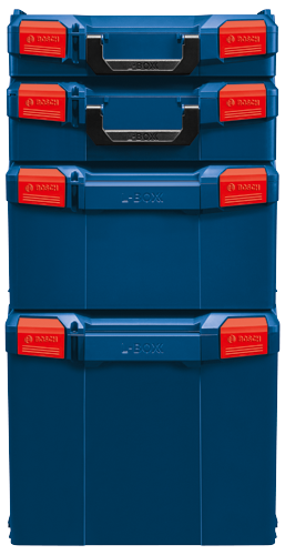 Bosch L-BOXX, empilables, avec logo Bosch et texte "L-BOXX".