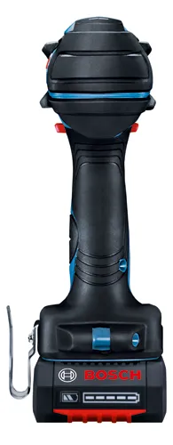 Perceuse sans fil Bosch avec logo Bosch et indicateur de niveau de batterie.