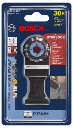 Coffret Bosch 5 Lames Starlock Pour Outils Multifonctions - Coupe Bois & Métal Au Carbure Tungstène