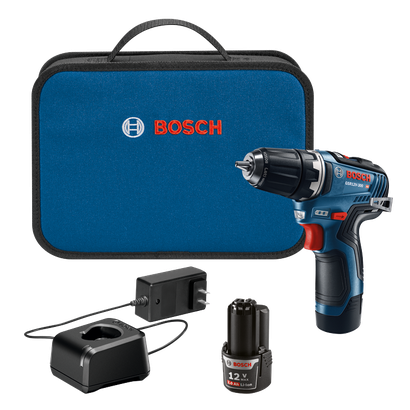 Bosch GSR12V-300 HD perceuse, avec coffret, chargeur et batterie Li-Ion 12 V 2,0 Ah.