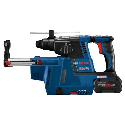 Bosch BULLDOG GBH18V-26 marteau perforateur avec filtre HEPA, batterie PROFACTOR CORE 18V 8.0 Ah.