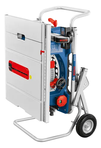 Bosch GTA47W Scie à table GRAVITY RISE avec système de protection de lame SmartGuard, guide parallèle Squarelock et régulation constante de la vitesse.