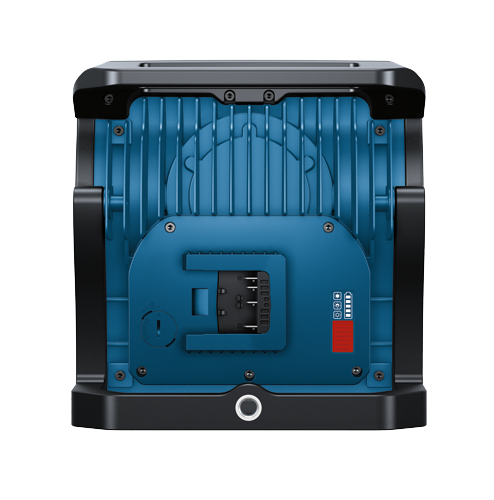 Lampe portable Bosch avec indicateur de batterie et marquage CR2032.