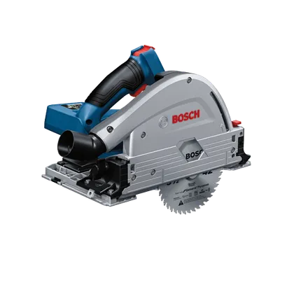 Scie circulaire électrique Bosch avec logo "BOSCH", lame "fine cut General Purpose".