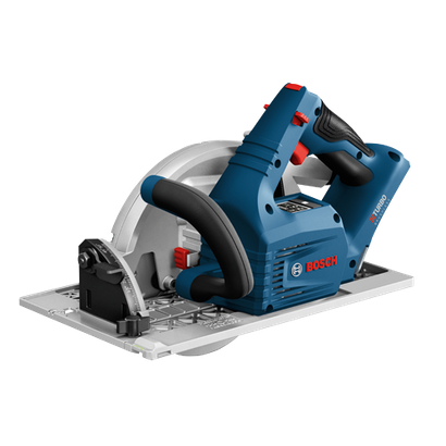 Scie circulaire Bosch avec texte 'TURBO' et 'BRUSHLESS'.