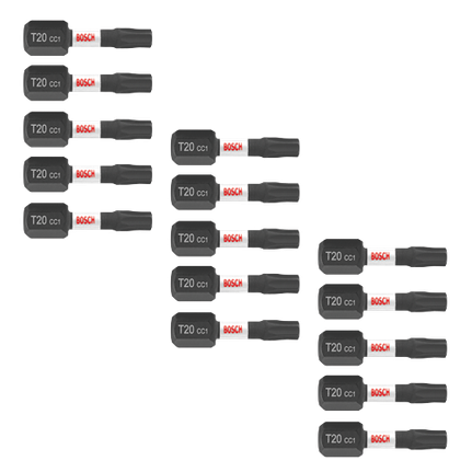 15 embouts courts Driven Impact Tough Torx® n°20 de 1 po