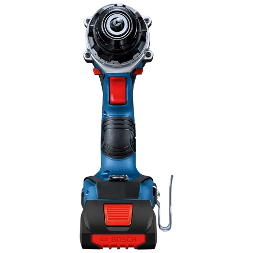 Perceuse électrique Bosch bleue et noire avec des touches de rouge et le logo BOSCH.