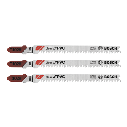 3 lames de scie sauteuse en acier à haute teneur en carbone Clean for PVC de 3 po à 10 dents par pouce