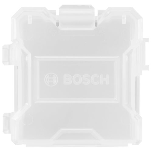 Récipient en plastique transparent BOSCH avec logo.