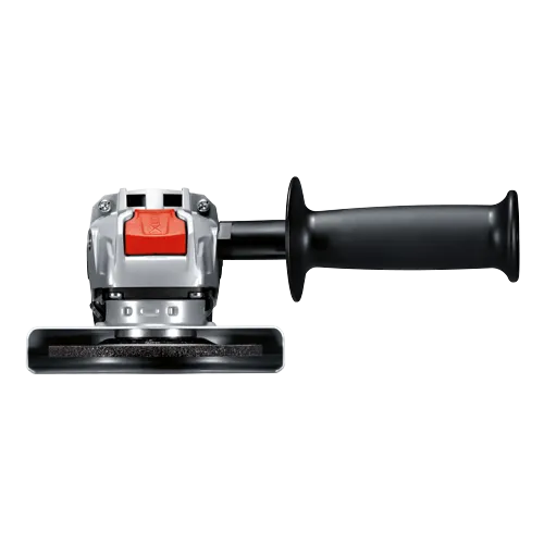 Meuleuse angulaire Bosch X-LOCK, avec poignée noire et bouton rouge avec inscription « X-LOCK ».