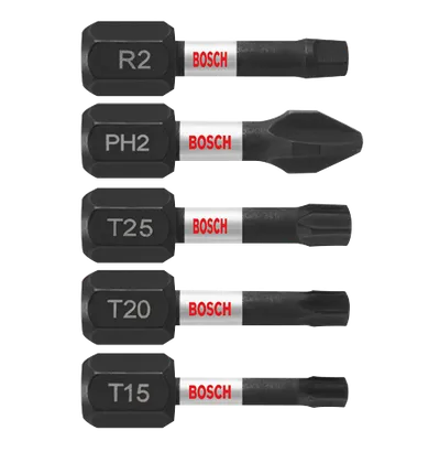 Embora o texto original não contenha informações suficientes para uma tradução completa, aqui está a tradução, mantendo a terminologia técnica e o tom institucional da Bosch:

**Embouts de vissage Bosch R2, PH2, T25, T20, T15.**