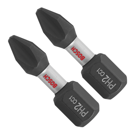 2 embouts courts Driven Impact Tough Phillips® n°2 de 1 po