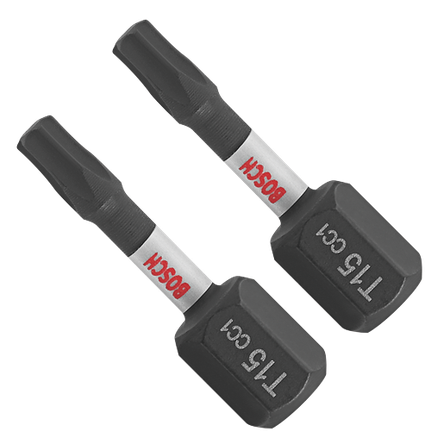 2 embouts courts Driven Impact Tough Torx® n°15 de 1 po