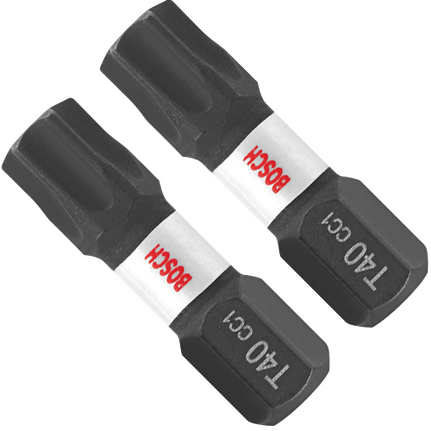 2 embouts courts Driven Impact Tough Torx® n°40 de 1 po