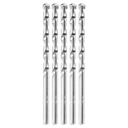 Ensemble de 5 forets à maçonnerie à hélice rapide pour perçage sans percussion de 1/4 po x 2 po x 4 po