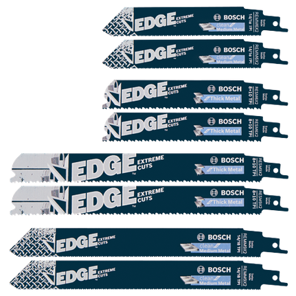 Ensemble de 8 lames de scie alternative Edge Pro-Metal