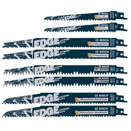 Ensemble de 8 lames de scie alternative Edge Pro-Wood