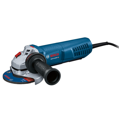 Voici la traduction :

Meuleuse angulaire Bosch GWS 13-50VSP HD, avec un disque à meuler marqué "BOSCH" et "Type 27".