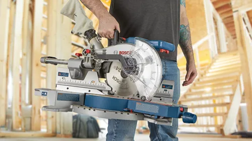 bosch cordless miter saw 18V profactor being carried