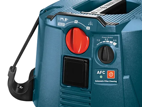 Aspirateur Bosch avec activation d'outil électroportatif, Power Broker 7.5-9.5 et nettoyage automatique du filtre.