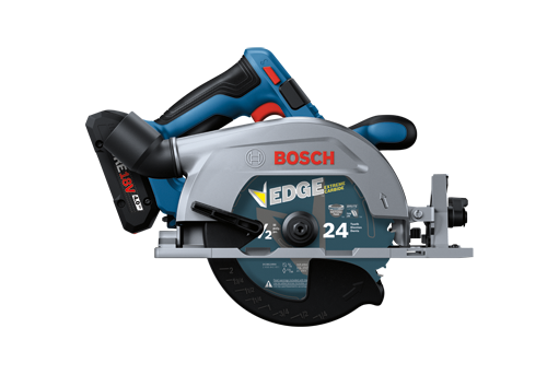 Scie circulaire Bosch EDGE, modèle DCB624RH, avec 24 dents et un alésage de 5/8", 13/16", avec une batterie 18V 4.0 Ah.