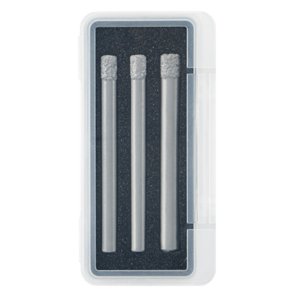 Ensemble de 3 forets diamantés à porcelaine