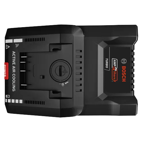 Bosch AMPShare II Turbo battery, Active Air Cooling, Bouton marche/arrêt.