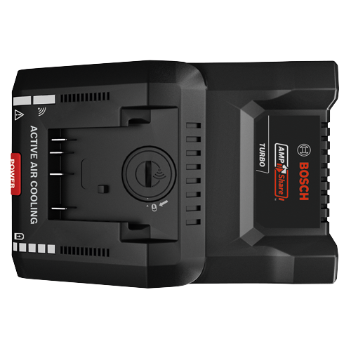 Bosch AMPShare II Turbo battery, Active Air Cooling, Bouton marche/arrêt.