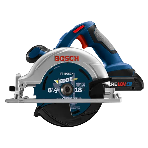 Scie circulaire Bosch EDGE 6 1/2", 18 dents, avec batterie 18V, 4 Ah.