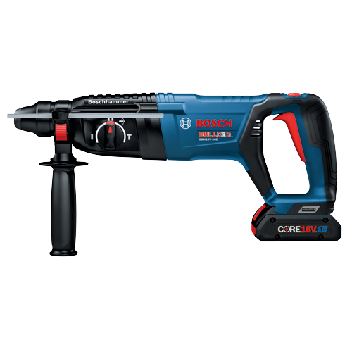 Bosch BULLDOG GBH18V-26D perceuse à percussion sans fil, avec batterie CORE18V 4 Ah.