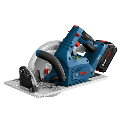 Scie circulaire sans fil Bosch, avec texte "TURBO" et "BRUSHLESS".