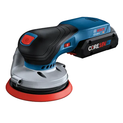 Ponha a tradução aqui:

Ponceuse Bosch GEX18V-5 HD, avec batterie CORE18V 4Ah.