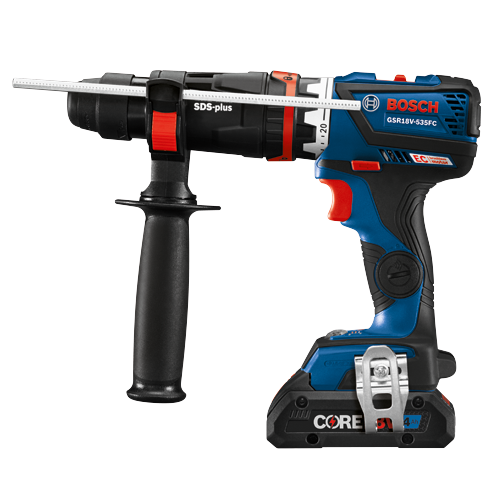 Bosch GSR18V-535FC Perceuse SDS-plus avec moteur EC sans balais et batterie CORE 4 Ah.
