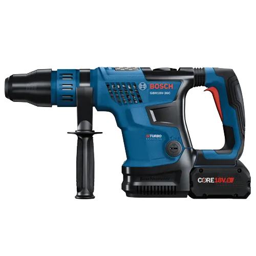Bosch GBH18V-36C marteau perforateur sans fil, avec BITURBO BRUSHLESS, et batterie CORE18V 8 Ah.