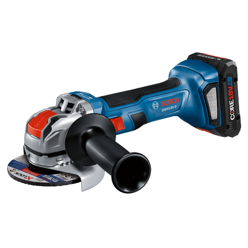Bosch GWX18V-8 meuleuse, avec batterie CORE18V 4Ah.