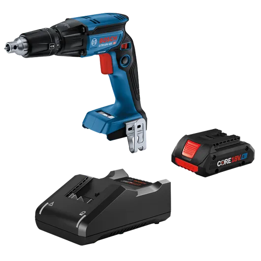 Bosch GTB18V-45 HD perceuse sans balais, batterie et chargeur, avec batterie CORE18V 4Ah.