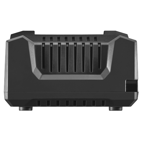 Dispositif rectangulaire noir avec des fentes d'aération et deux pieds.