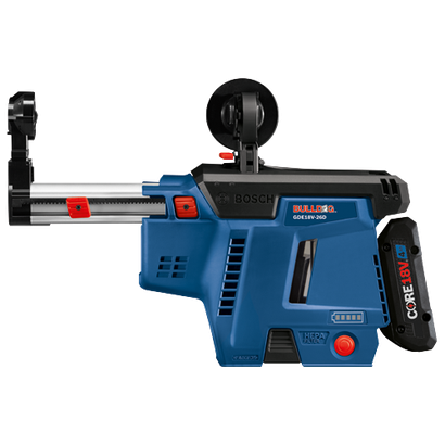 Bosch BULLDOG GDE18V-26D, FILTRE HEPA, outil CORE18V 4 Ah.
