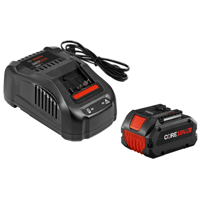 Chargeur rapide Bosch AMP Share et batterie CORE18V 8Ah.