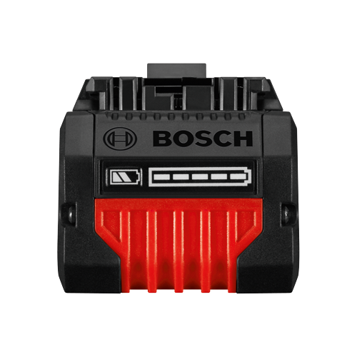 Batterie Bosch avec texte « Bosch » et indicateur du niveau de charge.