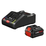 Chargeur Bosch "ACTIVE AIR COOLING" avec "POWER BOOST" et batterie Bosch CORE 18V 6Ah.