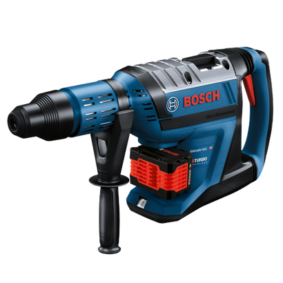 Perceuse à percussion Bosch GBH18V-45C, avec texte "TURBO" et "Brushless".