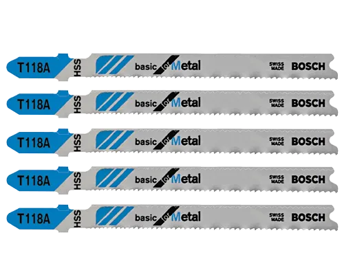 Lames de scie sauteuse à pied en T Basic for Metal de 3-5/8 po à 17-24 dents par pouce, 5 pièces