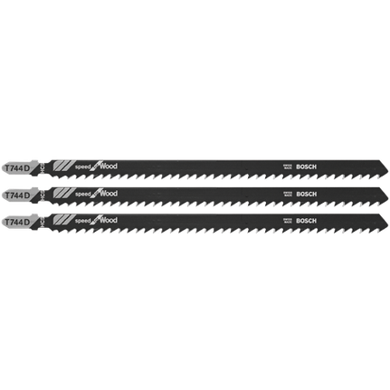 Lames de scie sauteuse à pied en T Speed for Wood de 7 po à 7 dents par pouce, 3 pièces