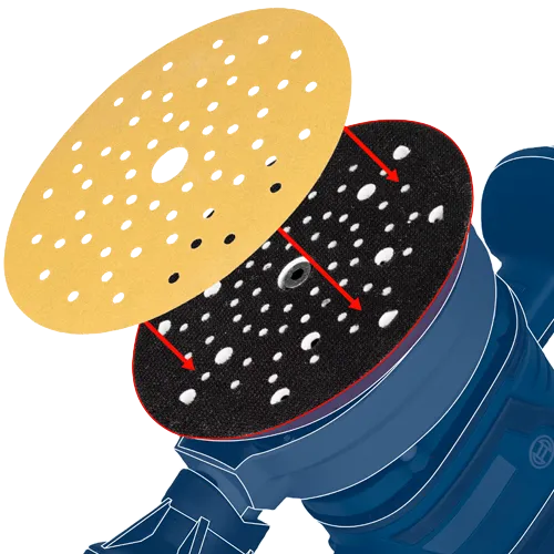 Disques de ponçage auto-agrippants à multiperforation pour bois