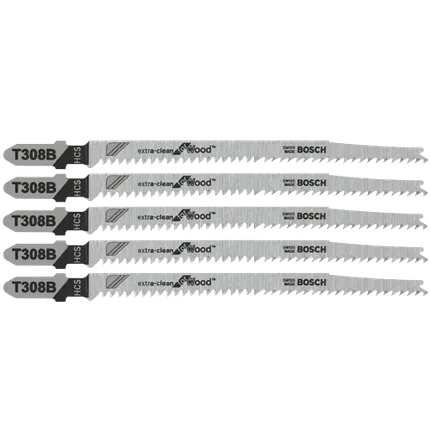 5 lames de scie sauteuse à pied en T Extra Clean for Wood de 4-5/8 po à 12 dpp