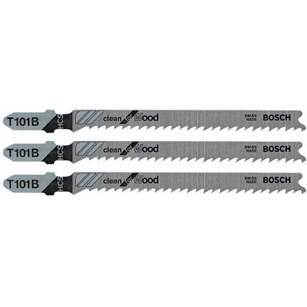 Lames de scie sauteuse à pied en T Clean for Wood de 4 po à 10 dents par pouce à pas variable, 3 pièces