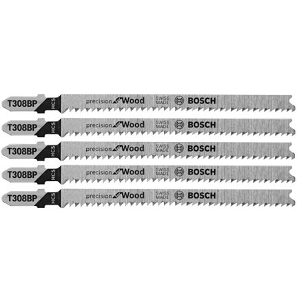 5 lames de scie sauteuse à accroche en T « Precision for Wood » de 4-5/8 po à 12 dents par pouce