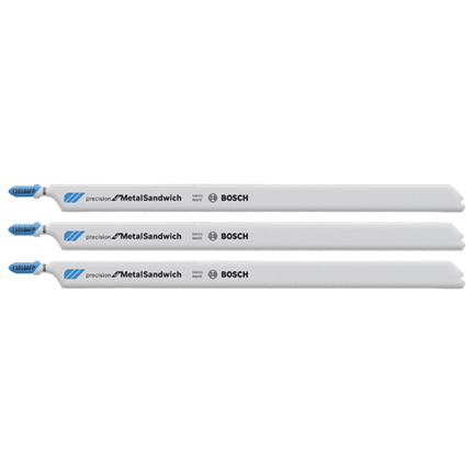 Lames de scie sauteuse à pied en T Precision for Metal Sandwich de 10 po à 24 dents par pouce, 3 pièces
